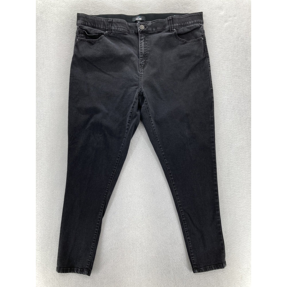 Lularoe With Love Jeans Womens 42 Skinny Black Stretch Denim Simply Comfortable